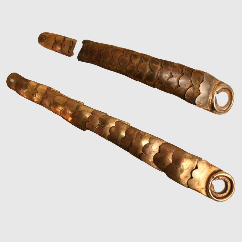 GERMAN WWI KUIRASSIER HELMET CHINSTRAPS FOR THE RESTORER.