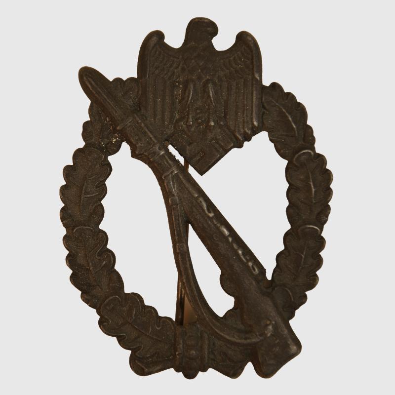 GERMAN WWII INFANTRY ASSAULT BADGE IN BRONZE.