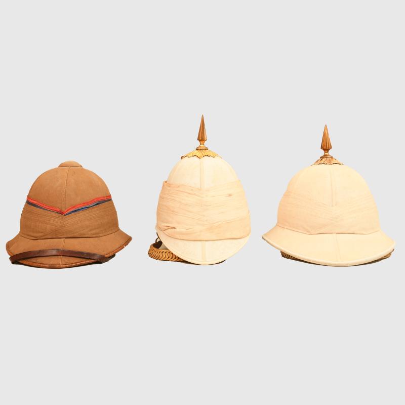 BRITISH COLONIAL HELMETS PRE WWI.