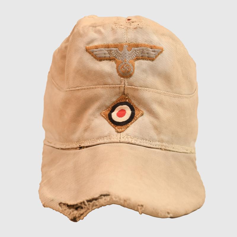 GERMAN WWII AFRIKAKORPS PIONEER M40 FIELD CAP.