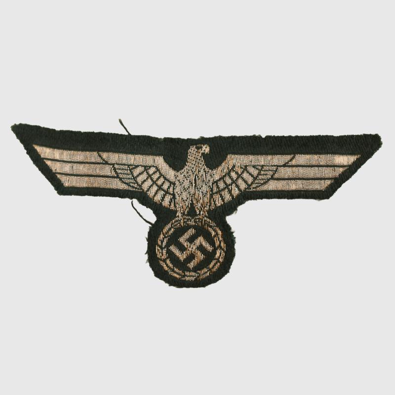 GERMAN WWII ARMY BEVO WOVEN OVERSEAS CAP EAGLE.