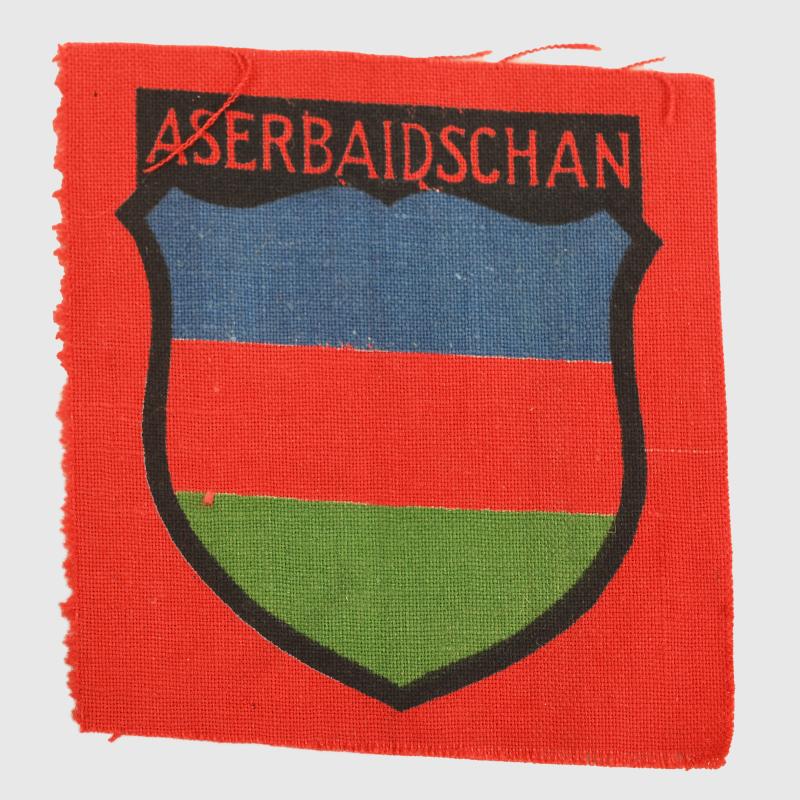 GERMAN WWII ASERBAIDSCHAN PRINTED VOLUNTEER ARM SHIELD.