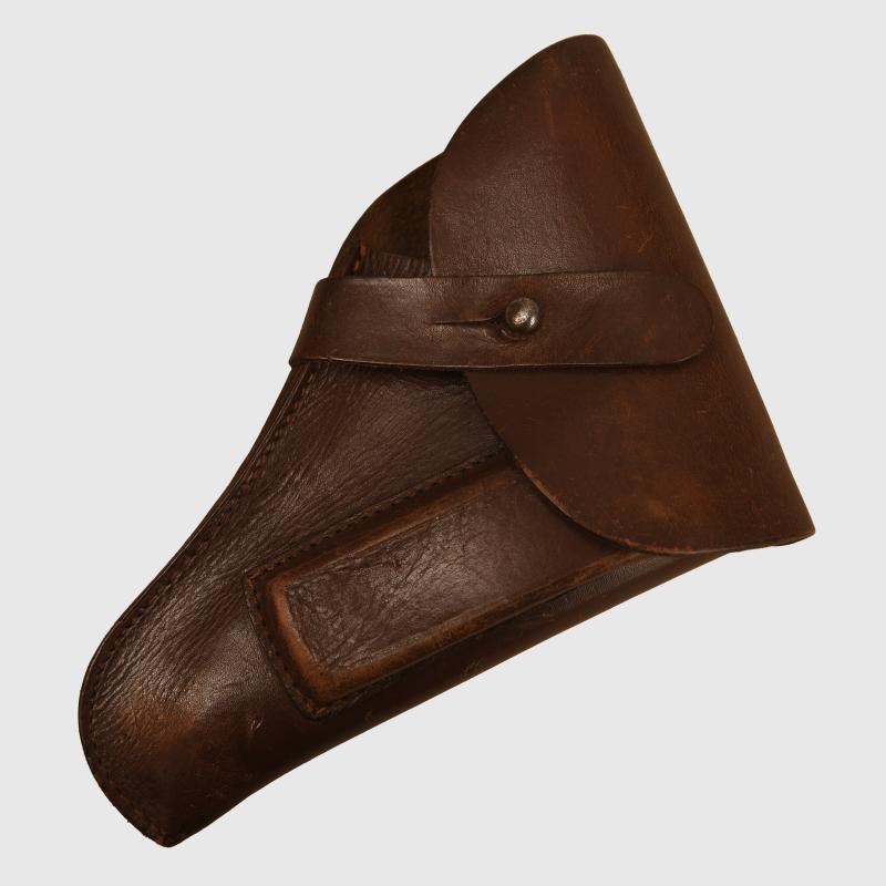 GERMAN WWII KRIEGSMARINE MARKED HOLSTER FOR THE UNIQUE MODEL 16 SEMI AUTOMATIC PISTOL.