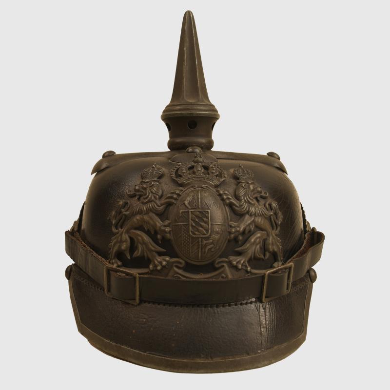 GERMAN WWI BAVARIAN CHEVAULEGER ENLISTED RANKS HELMET.