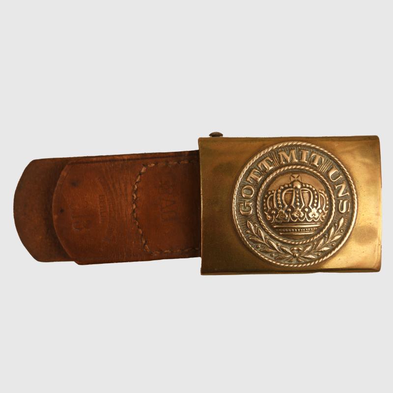 GERMAN WWI PRUSSIAN GUARD MARKED BELT BUCKLE.