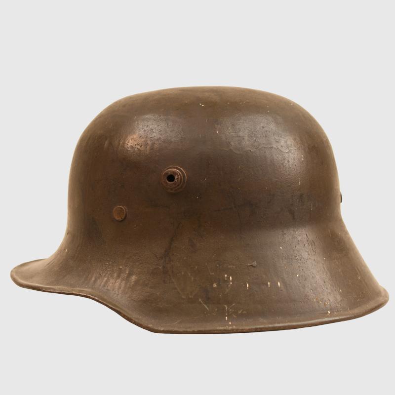 GERMAN WWI M.18 HELMET.