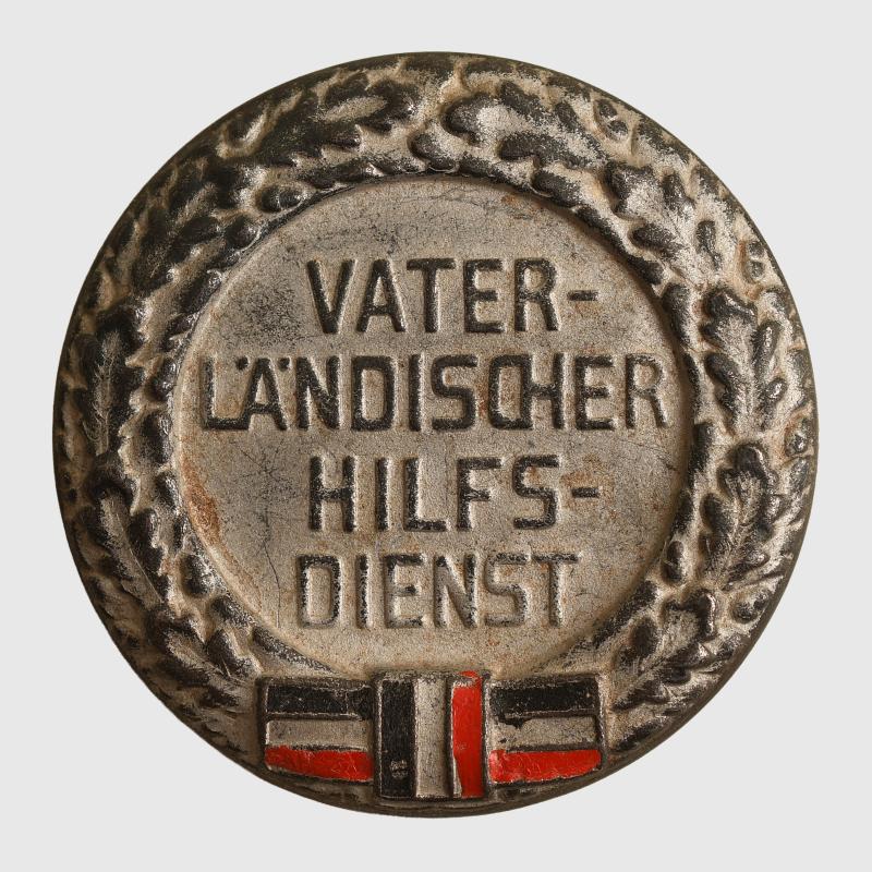 GERMAN WWI VATER-LANDISCHER HILFS DIENST BADGE.