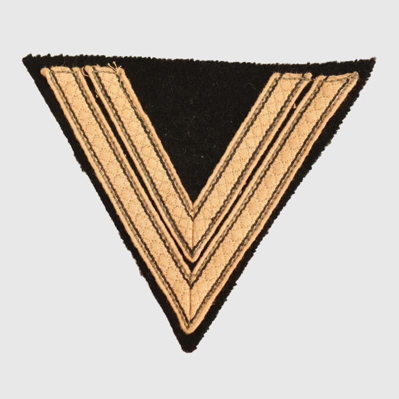 GERMAN WWII WAFFEN SS ROTTENFUHRER’S RANK CHEVRON FOR THE SUMMER TROPICAL TUNIC.