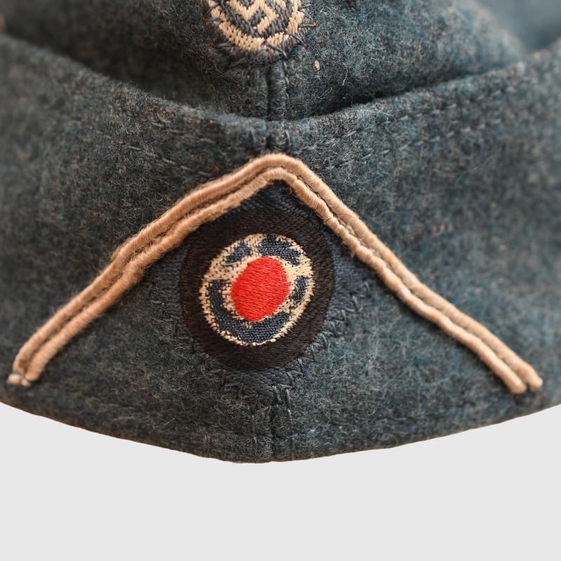 GERMAN WWII BAHNSCHUTZ OVERSEAS CAP.