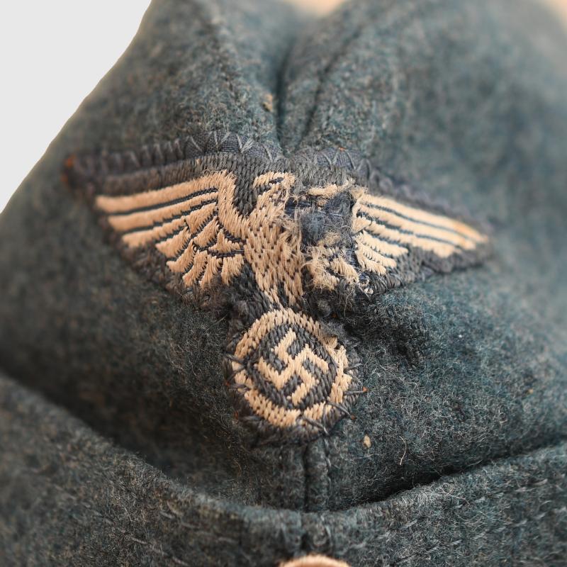 GERMAN WWII BAHNSCHUTZ OVERSEAS CAP.
