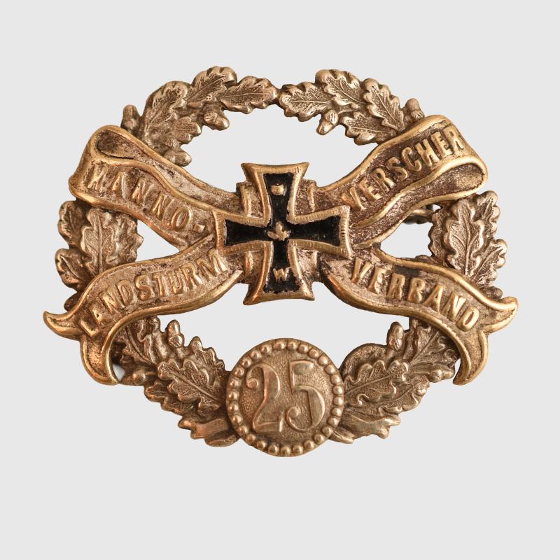 GERMAN WWI HANNOVER LANDSTURM VETERANS HONOUR BADGE.
