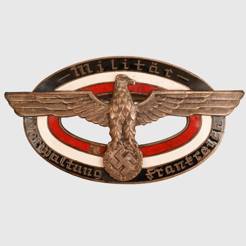 GERMAN WWII MILITARY ADMINISTRATION SERVICE IN FRANCE BADGE.