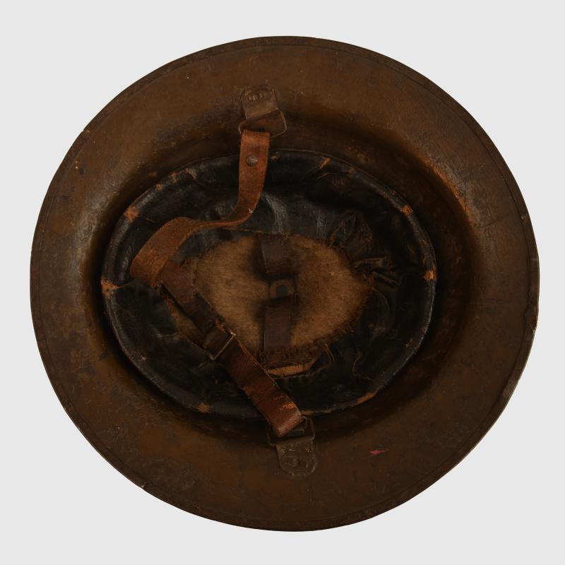 BRITISH WWI DURHAM LIGHT INFANTRY BRODIE HELMET.