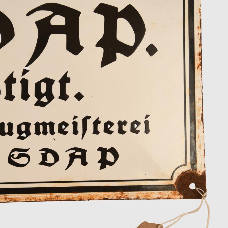 GERMAN WWII RZM OFFICIAL CLOTHING SIGN.