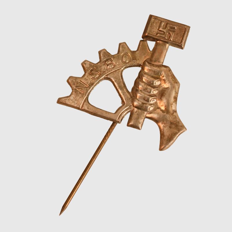GERMAN WWII NSBO MEMBERSHIP LAPEL PIN.