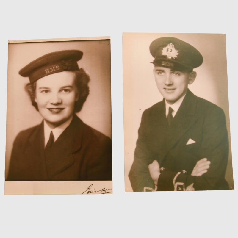 BRITISH WWII ROYAL NAVAL AIR SERVICE HAT GROUPING.