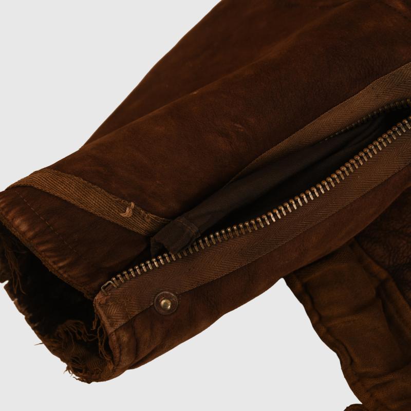 GERMAN WWII LUFTWAFFE BROWN SHEEPSKIN FLYING JACKET.