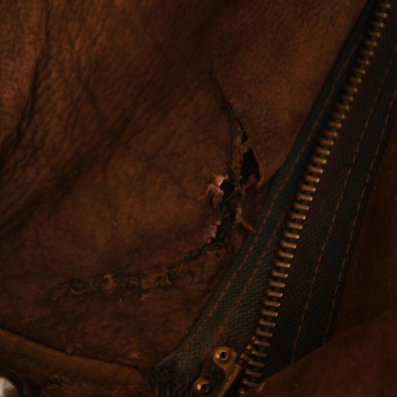 GERMAN WWII LUFTWAFFE BROWN SHEEPSKIN FLYING JACKET.