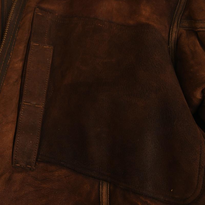 GERMAN WWII LUFTWAFFE BROWN SHEEPSKIN FLYING JACKET.
