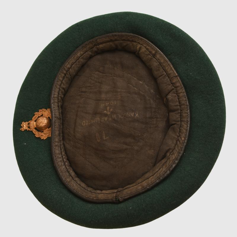 BRITISH ROYAL MARINE COMMANDO 1944 DATED BERET.
