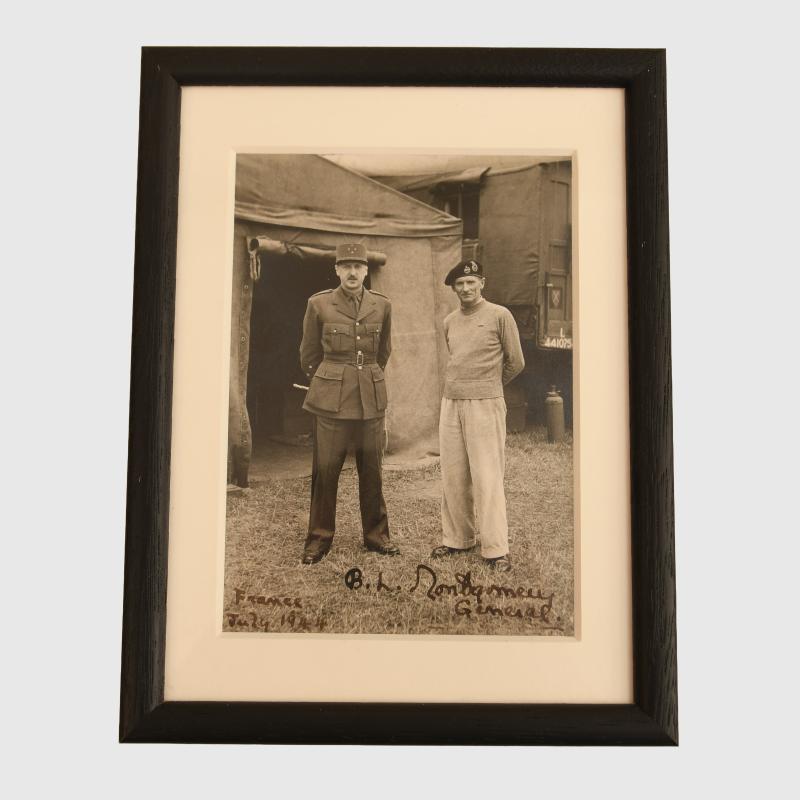 BRITISH WWII SIGNED PHOTOGRAPH OF FIELD MARSHALL MONTGOMERY JULY 44.