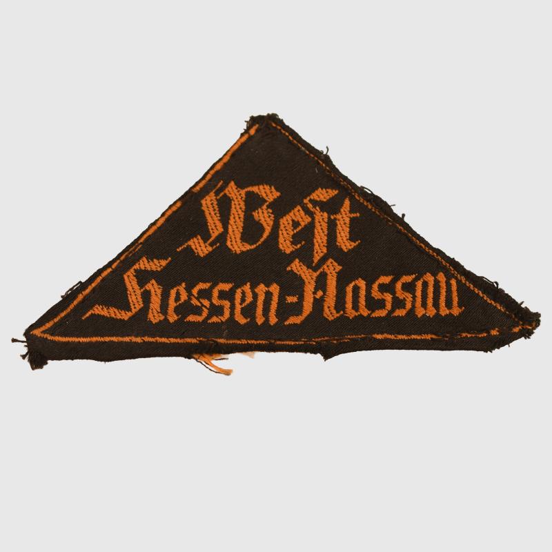 GERMAN WWII HITLER YOUTH DISTRICT TRIANGLE,  WEST HESSEN-NASSAU.