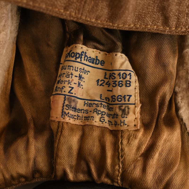 GERMAN WWII LUFTWAFFE SUMMER WEIGHT FLYING HELMET.