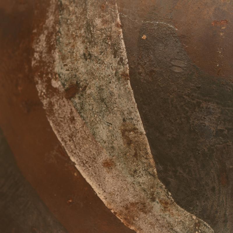 GERMAN WWI M.16 CAMOUFLAGE TRENCH HELMET.