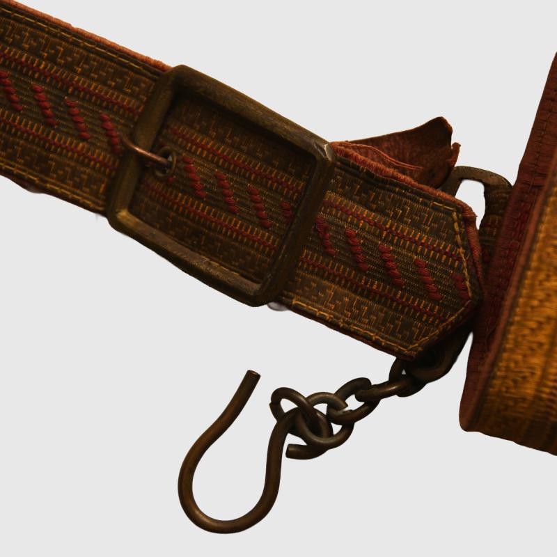 TURKISH WWI GENERAL OFFICERS PARADE BELT AND BUCKLE.