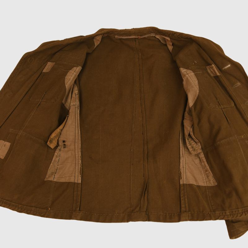 GERMAN WWII AFRIKAKORPS CAVALRY OFFICERS 1ST PATTERN COMBAT TUNIC.