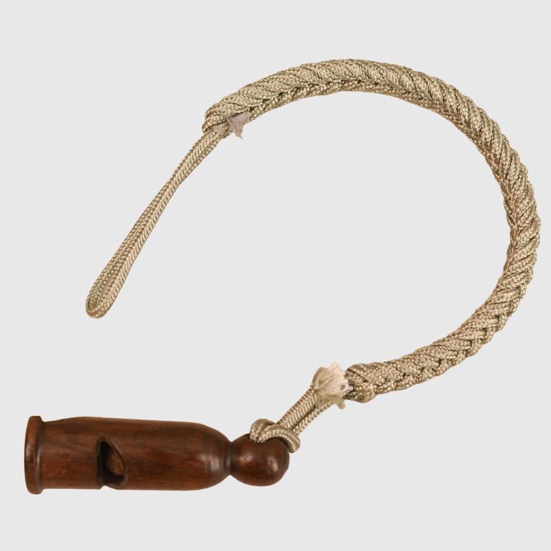 GERMAN WWII HITLER YOUTH LANYARD AND WHISTLE.