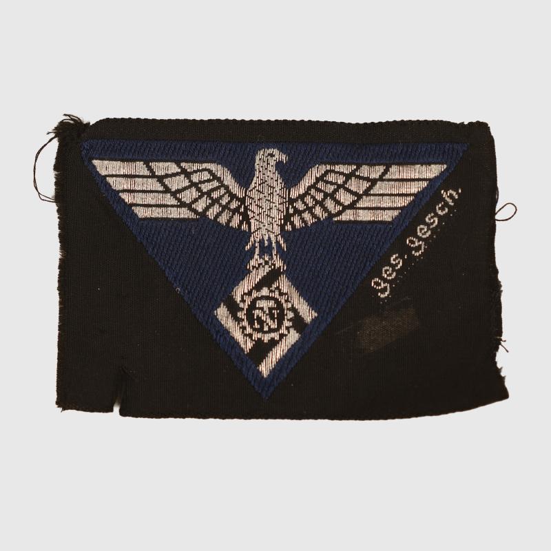 GERMAN WWII TENO ENLISTED MANS OVERSEAS CAP EAGLE.