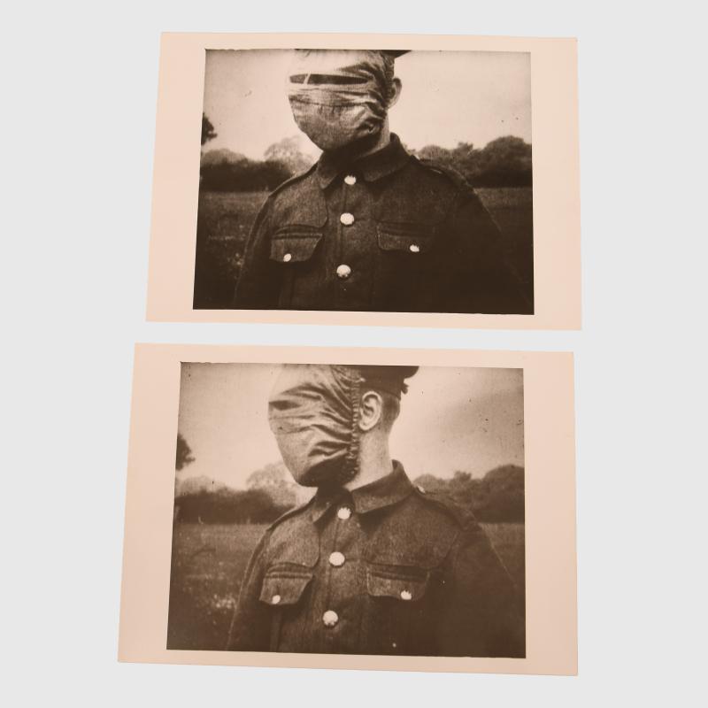 BRITISH WWI THE ALLENBURY GAS FACE MASK.