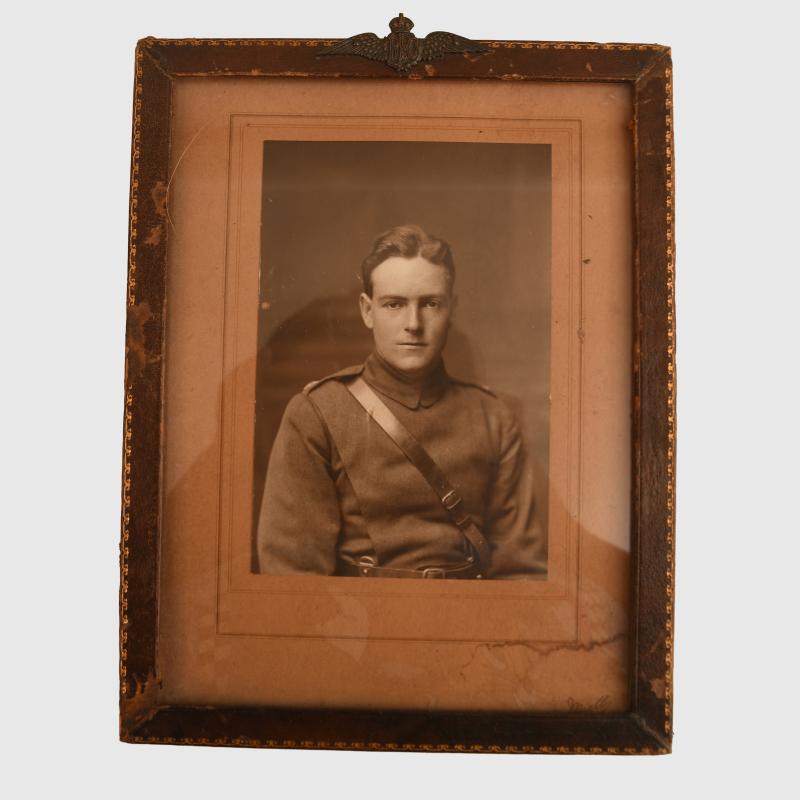BRITISH WWI PAIR OF BRITISH RFC OFFICERS PORTRAITS.