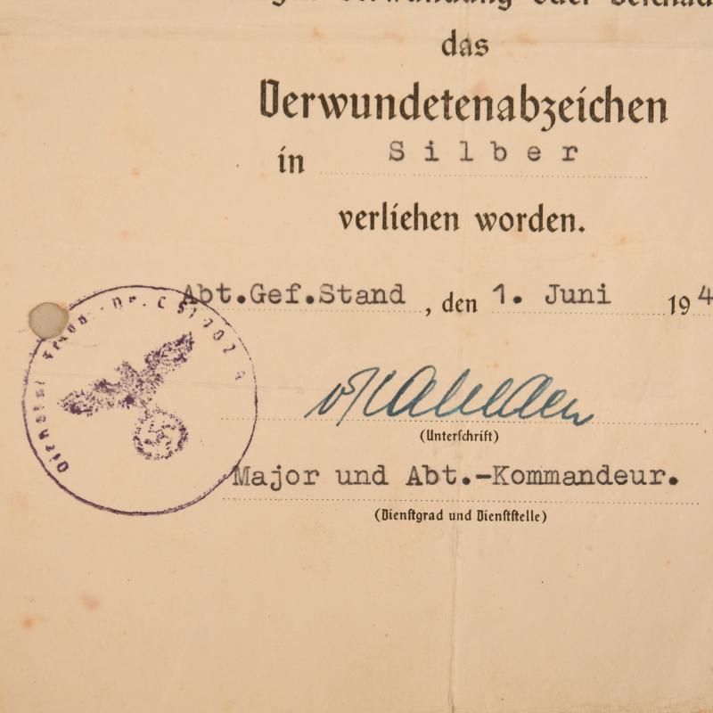 GERMAN WWII HERMANN GOERING PARATROOPER AWARD DOCUMENT.