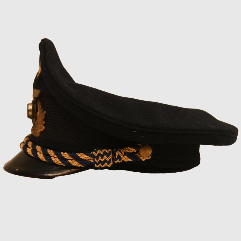 GERMAN WWII RAILWAY WATER POLICE OFFICIALS VISOR CAP.