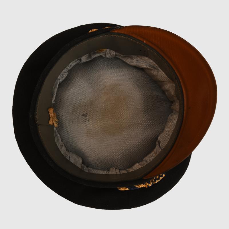 GERMAN WWII RAILWAY WATER POLICE OFFICIALS VISOR CAP.