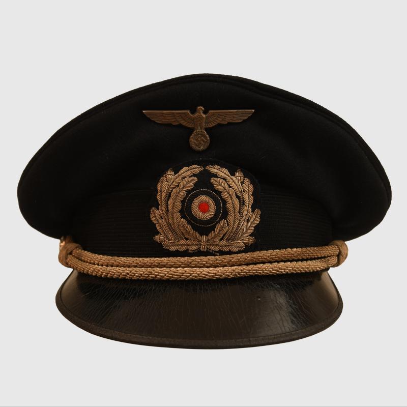 GERMAN WWII KRIEGSMARINE ADMINISTRATIVE SENIOR NCO VISOR CAP.