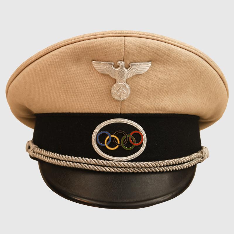 GERMAN WWII BERLIN 1936 OLYMPIC OFFICIALS VISOR CAP.