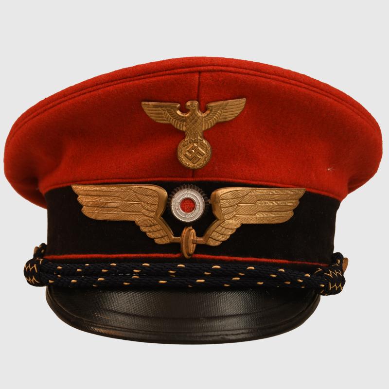 GERMAN WWII RAILWAY OFFICIALS VISOR CAP.