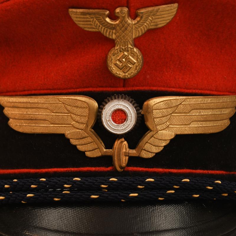 GERMAN WWII RAILWAY OFFICIALS VISOR CAP.