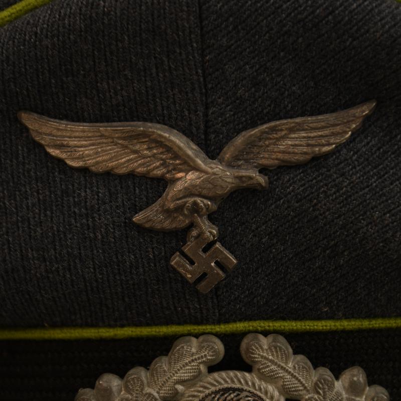 GERMAN WWII LUFTWAFFE AIR TRAFFIC CONTROL NCO VISOR CAP.