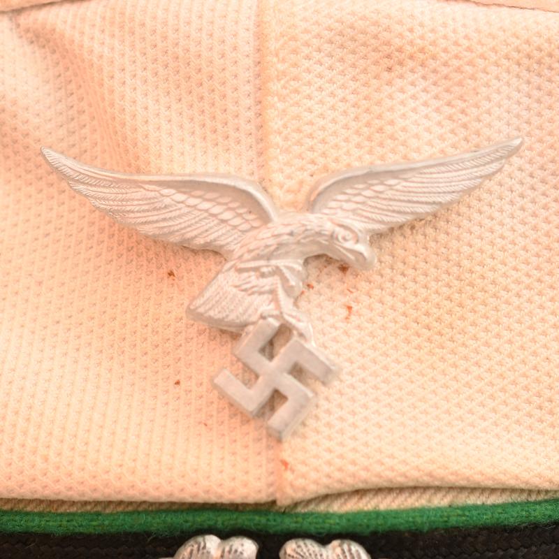 GERMAN WWII LUFTWAFFE FIELD DIVISION NCO WHITE TOP CAP.