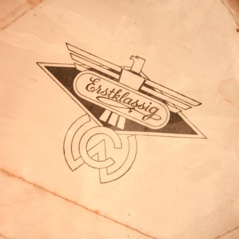 GERMAN WWII CUSTOM OFFICERS WHITE TOP VISOR CAP.