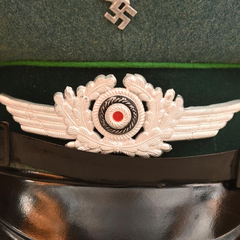 GERMAN WWII LPG GENERAL GOERING ENLISTED MANS OR NCO VISOR CAP.