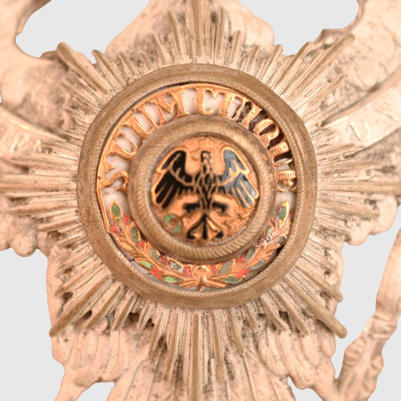 GERMAN WWI 1st or 3rd GUARD ULHAN REGIMENT OFFICERS HELMET PLATE.