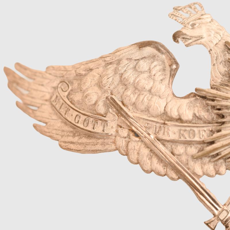 GERMAN WWI 1st or 3rd GUARD ULHAN REGIMENT OFFICERS HELMET PLATE.