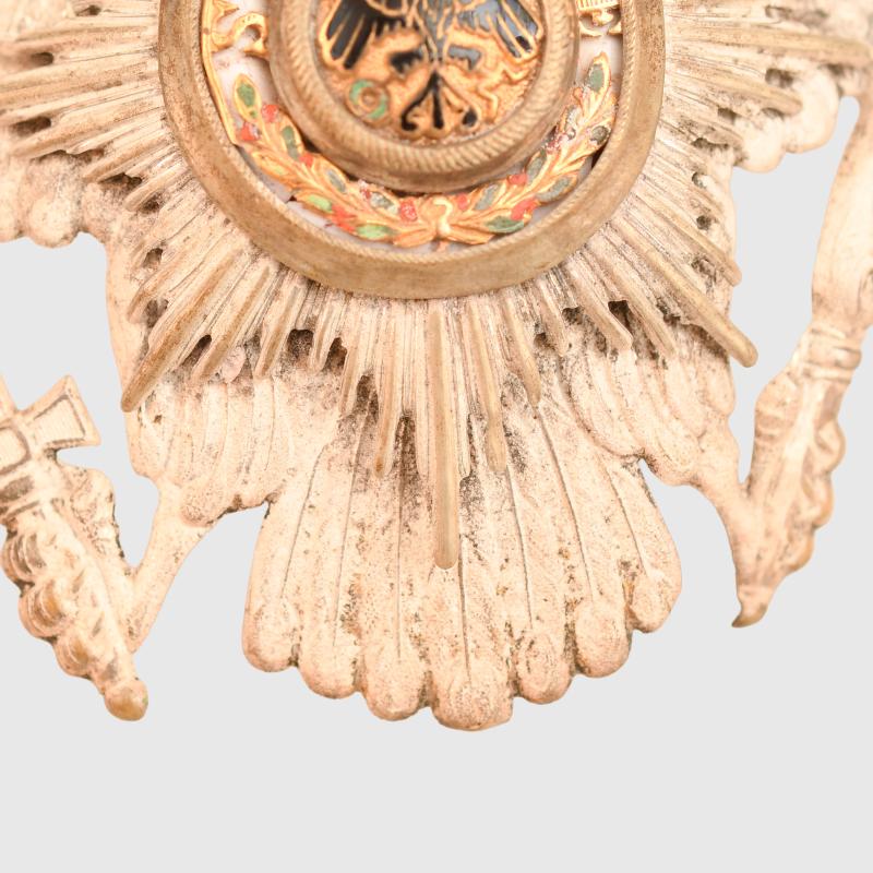 GERMAN WWI 1st or 3rd GUARD ULHAN REGIMENT OFFICERS HELMET PLATE.