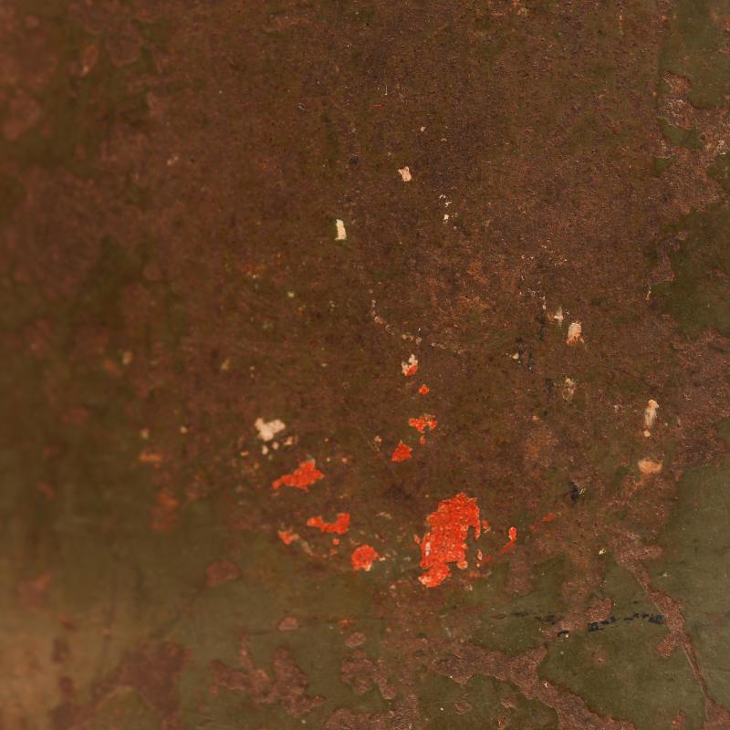 GERMAN WWII BATTLE DAMAGED M35 DOUBLE DECAL COMBAT HELMET.