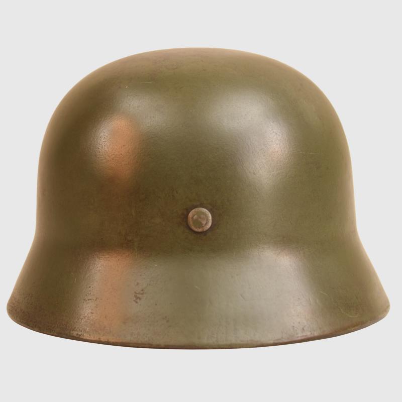 GERMAN WWII DOUBLE DECAL M35 COMBAT HELMET.